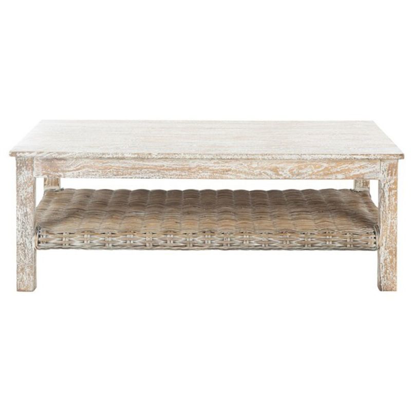Safavieh - Minerva Coffee Table - White Washed - FOX6535A
