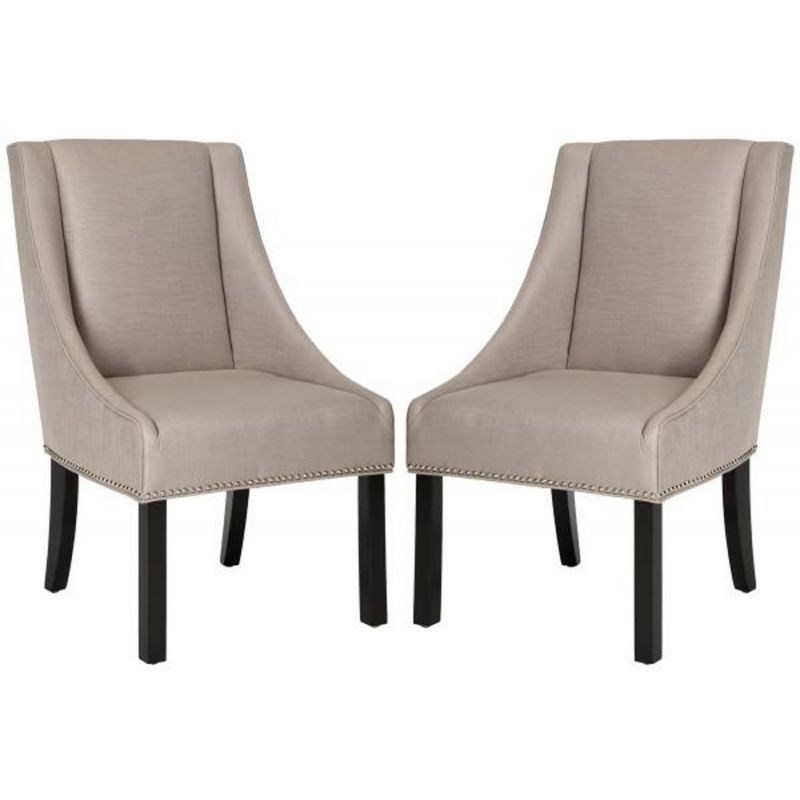 Safavieh - Morris Arm Chair - Oyster Grey  (Set of 2) - MCR4708B-SET2