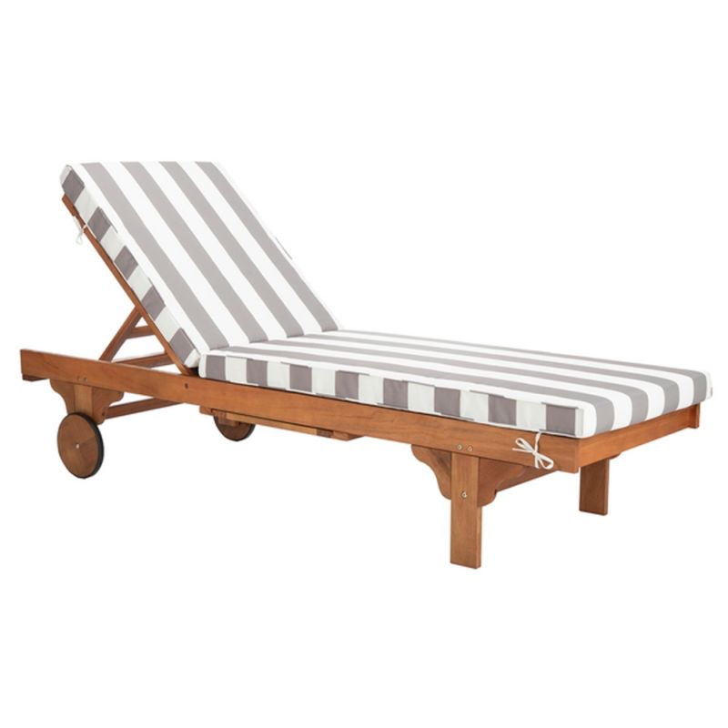 Safavieh - Newport Lounge Chair - Natural - Grey Striped - PAT7022E