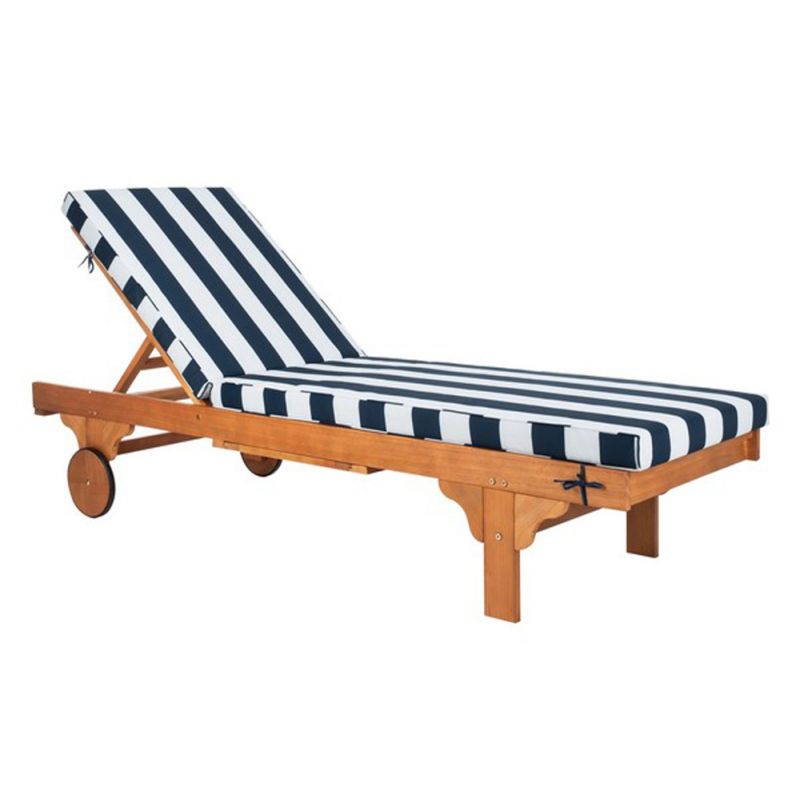 Safavieh - Newport Lounge Chair - Natural - Navy Striped - PAT7022F