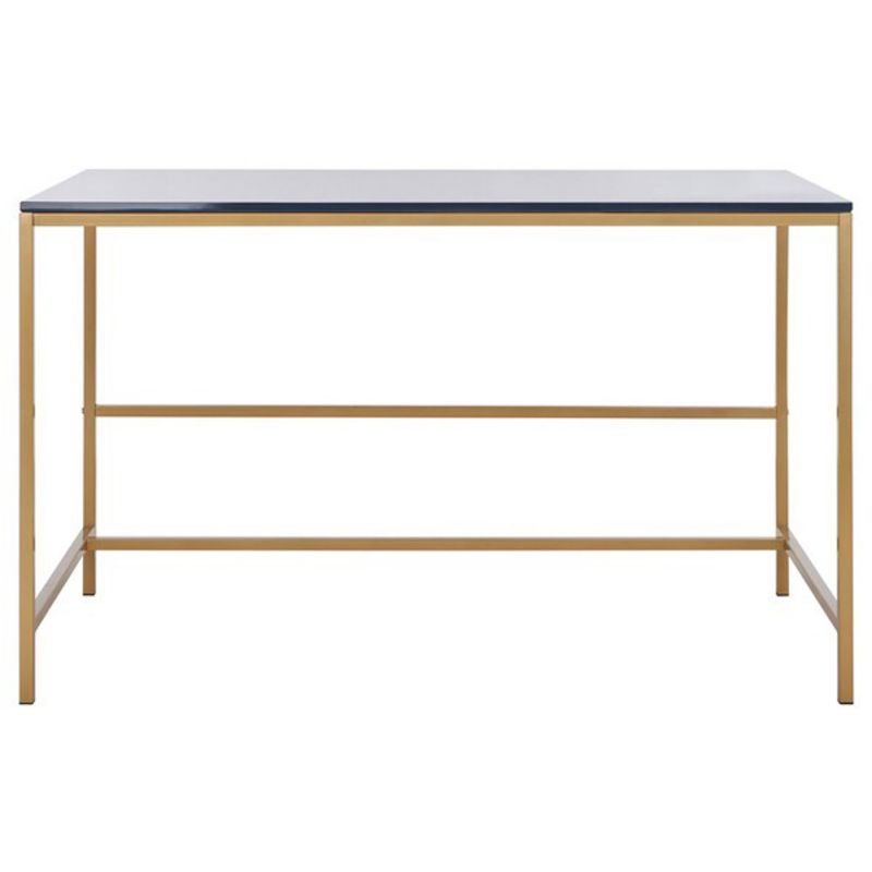 Safavieh - Nova Glossy Wooden Desk - Navy - Gold - DSK5800C