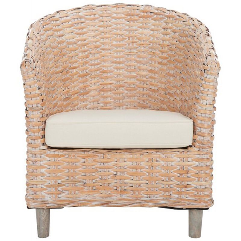 Safavieh - Omni Barrel Chair - White - White Washed - FOX6501E