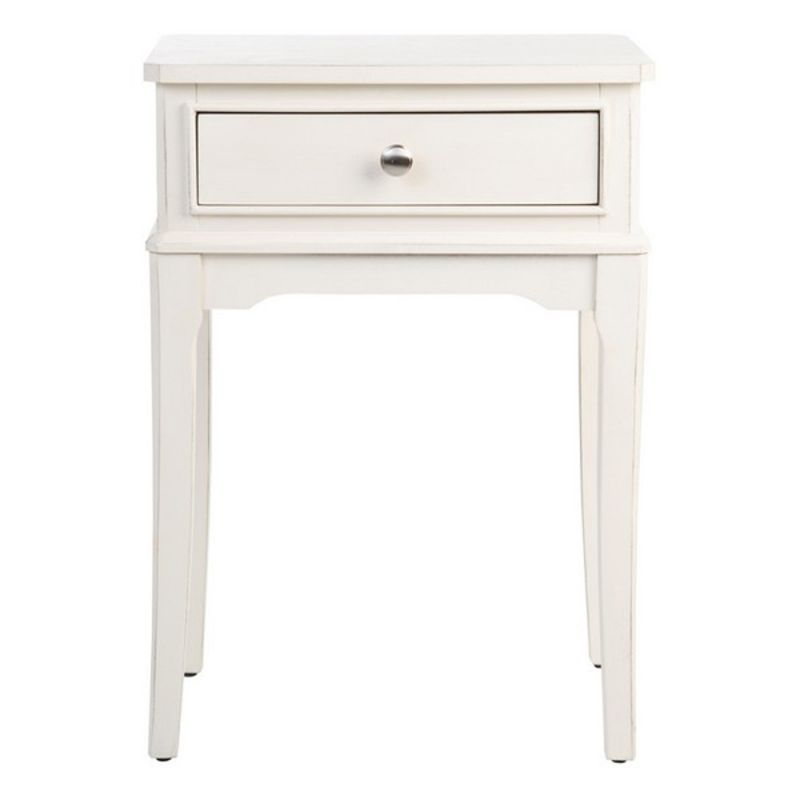 Safavieh - Opal 1Drw Accent Table - Distressed - White - ACC5719A