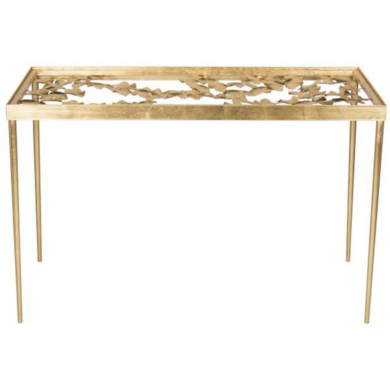 Safavieh - Otto Ginkgo Leaf Desk - Gold - Clear - FOX2590A