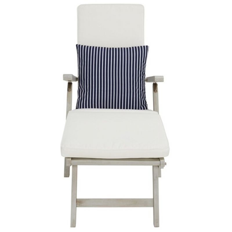Safavieh - Palmdale Lounge Chair - Grey - Bge + Thn Stp P - PAT7015F