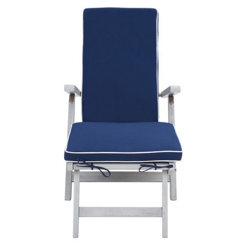 Safavieh - Palmdale Lounge Chair - Grey - Navy - PAT7015B