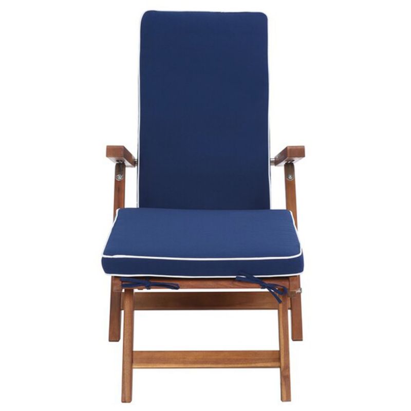 Safavieh - Palmdale Lounge Chair - Natural - Navy - PAT7015A