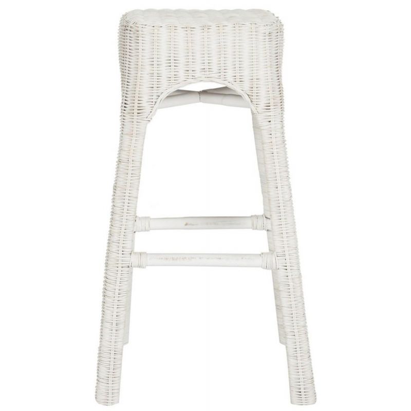 Safavieh - Percy Wicker Counterstool - Distressed White  - WIK6501A
