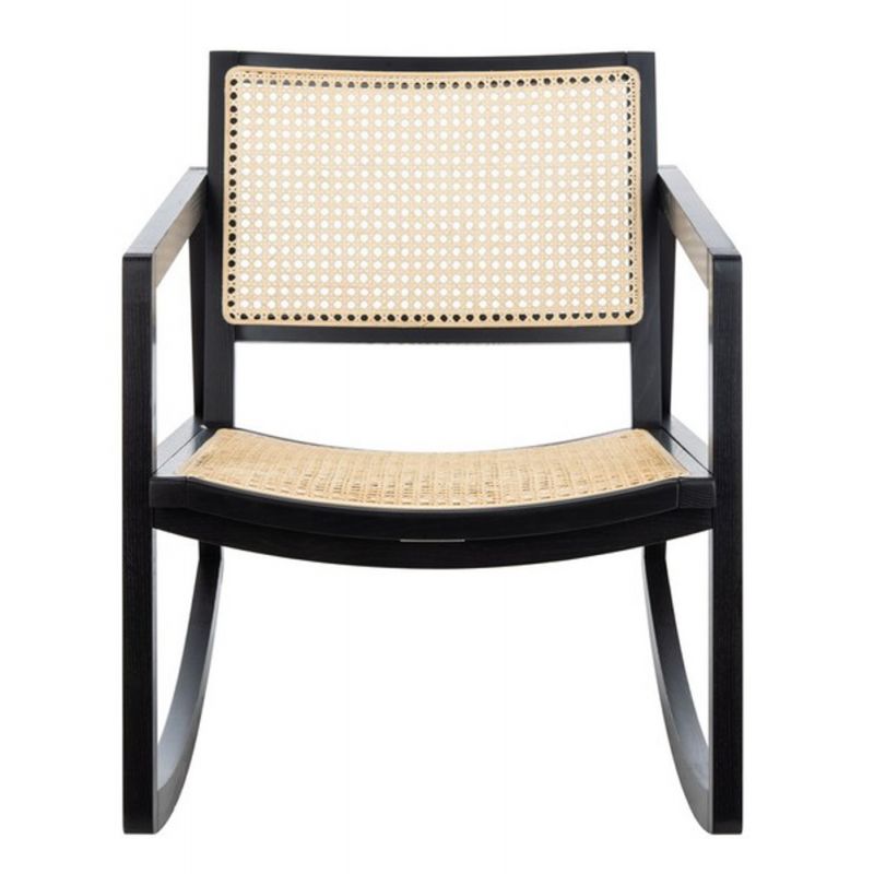 Safavieh - Couture - Perth Rattan Rocking Chair - Black - Natural - SFV4103A