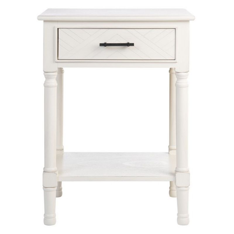 Safavieh - Peyton 1 Drawer Accent Table - Distressed White  - ACC5704A