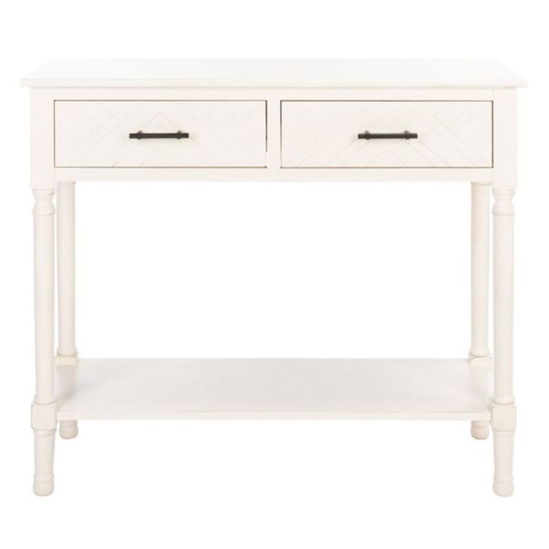 Safavieh - Peyton 2 Drawer Console Table - Distressed White  - CNS5704A