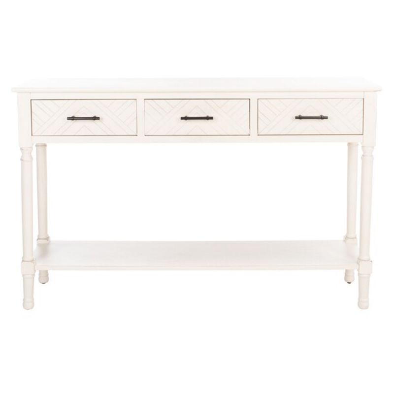 Safavieh - Peyton 3 Drawer Console Table - Distressed White  - CNS5705A