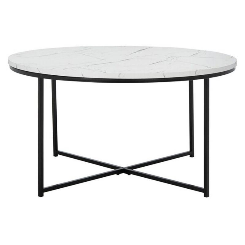 Safavieh - Pia Marble Coffee Table - White Marble - Black - COF5800A