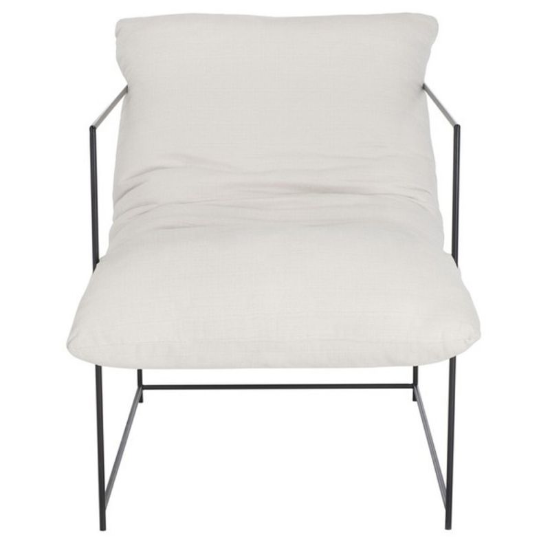 Safavieh - Portland Pillow Top Acct Chair - Ivory - Black - ACH4511A