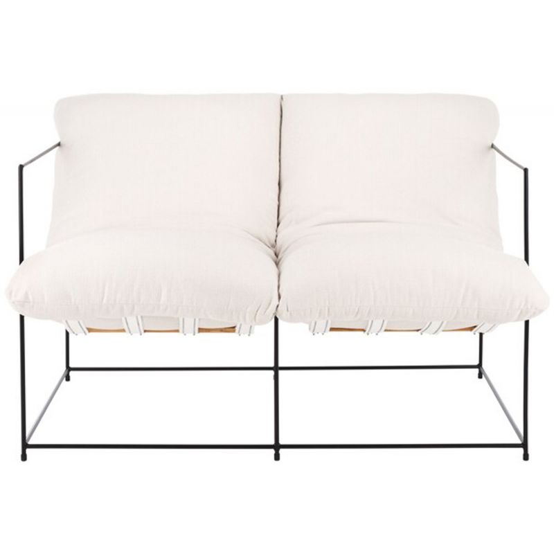 Safavieh - Couture - Portland Pillow Top Sofa - Ivory - Black - SFA1006A