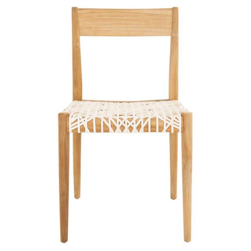 Safavieh - Pranit Dining Chair - White - Natural  (Set of 2) - DCH1200A-SET2