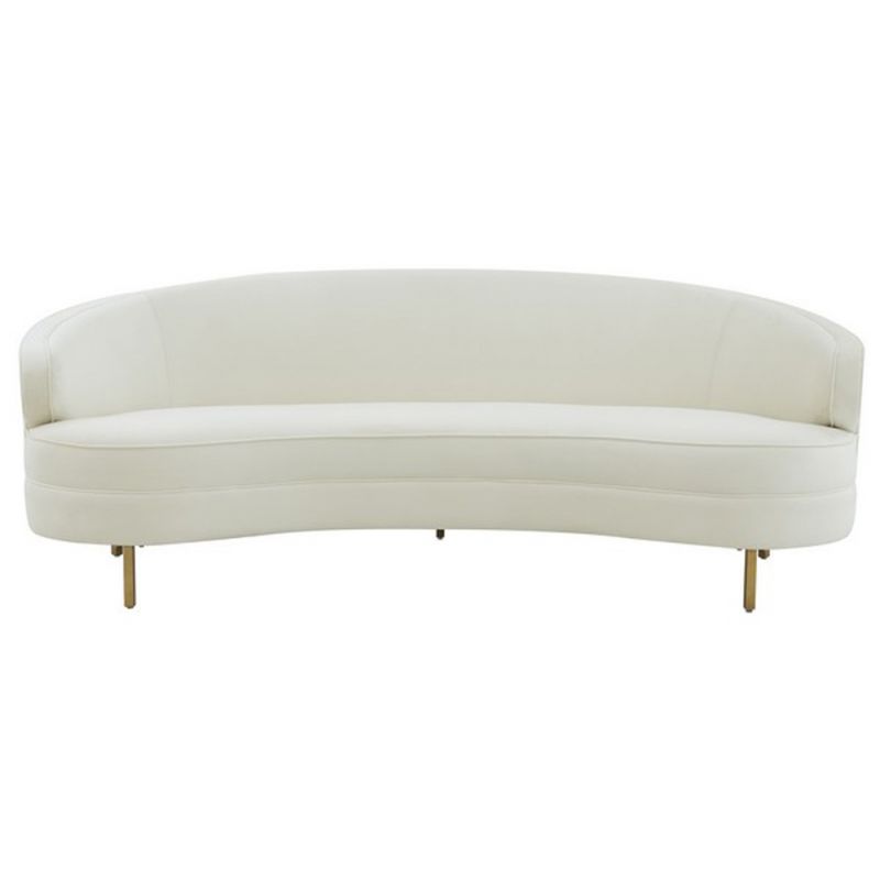 Safavieh - Couture - Primrose Curved Sofa - Creme - Gold - SFV4715C