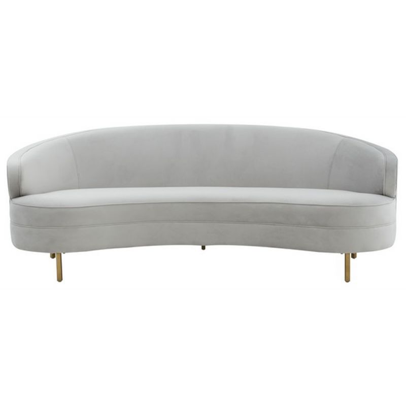 Safavieh - Couture - Primrose Curved Sofa - Light Grey - Gold - SFV4715D