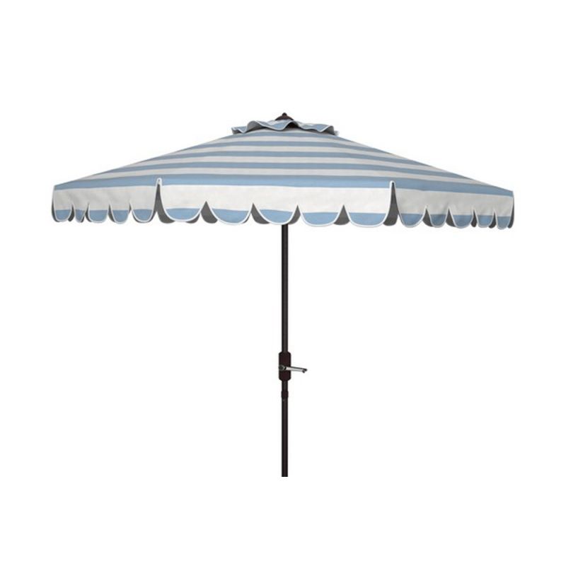 Safavieh - Ramona 9Ft Crank Umbrella - Baby Blue - White - PAT8011U