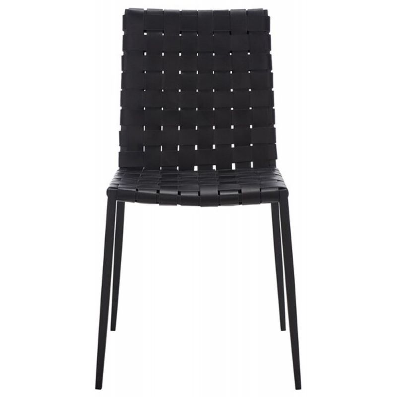 Safavieh - Rayne Woven Dining Chair - Black  (Set of 2) - DCH3006F-SET2