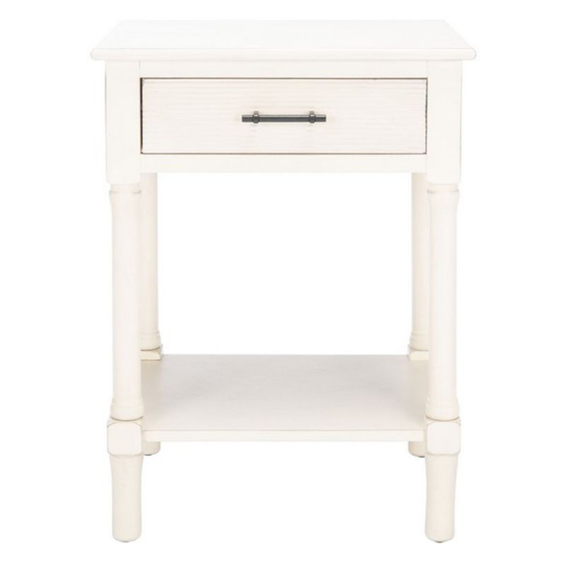 Safavieh - Ryder 1Drw Accent Table - Distressed - White - ACC5713A