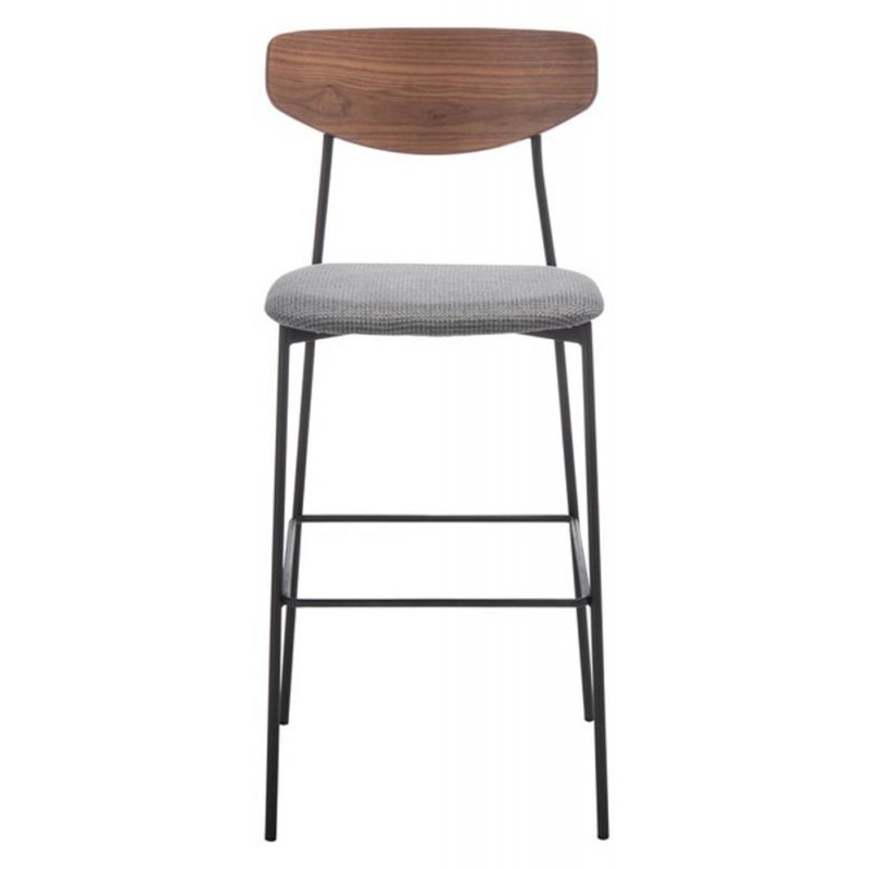 Safavieh - Ryker Barstool - Walnut - Grey - BST3008B