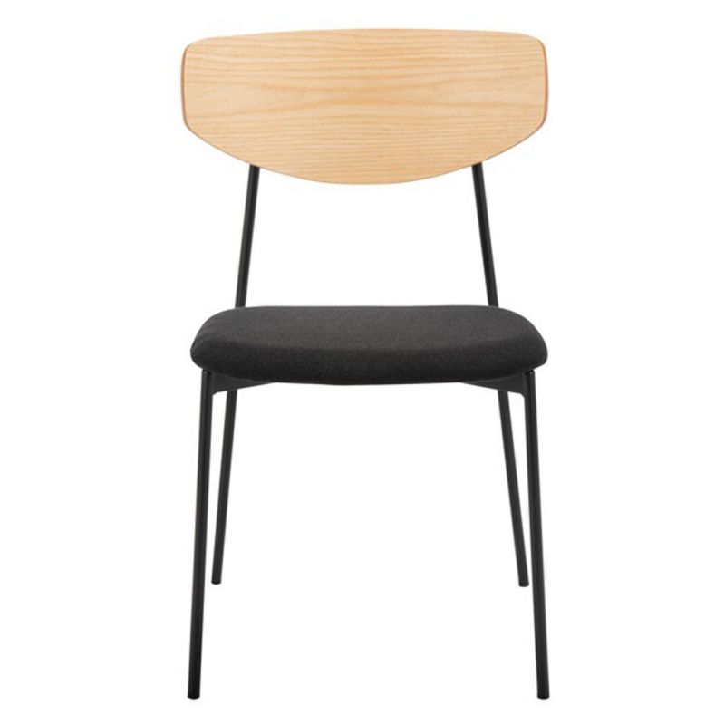 Safavieh - Ryker Dining Chair - Oak - Black  (Set of 2) - DCH3007C-SET2