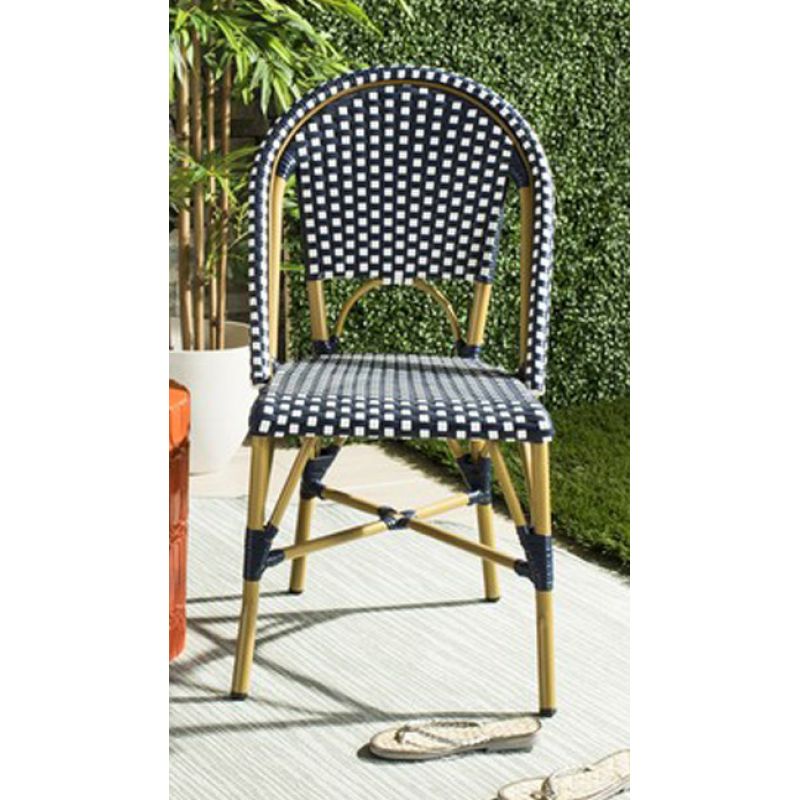 Safavieh - Salcha Side Chair - Navy - White  (Set of 2) - FOX5210F-SET2