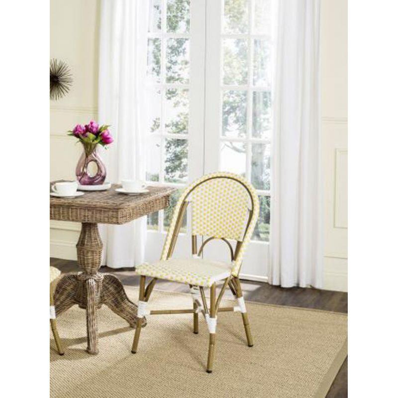 Safavieh - Salcha Side Chair - Yellow - White  (Set of 2) - FOX5210D-SET2