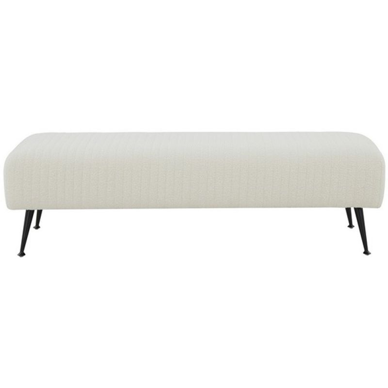 Safavieh - Couture - Salome Bench - Ivory - Black - KNT7041F