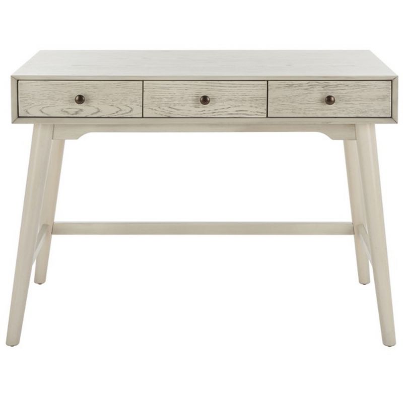 Safavieh - Scully 3 Drawer Desk - White Washed - Antique Gold - DSK6401A