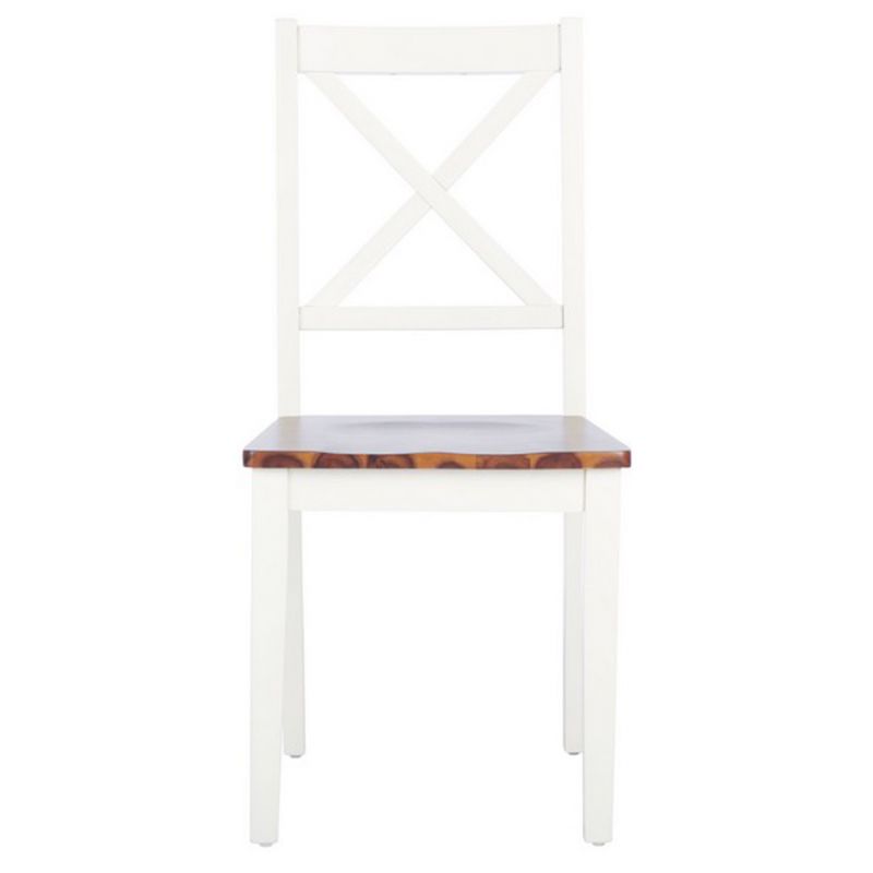 Safavieh - Silio X-Back Dining Chair - White - Natural  (Set of 2) - DCH9214A-SET2