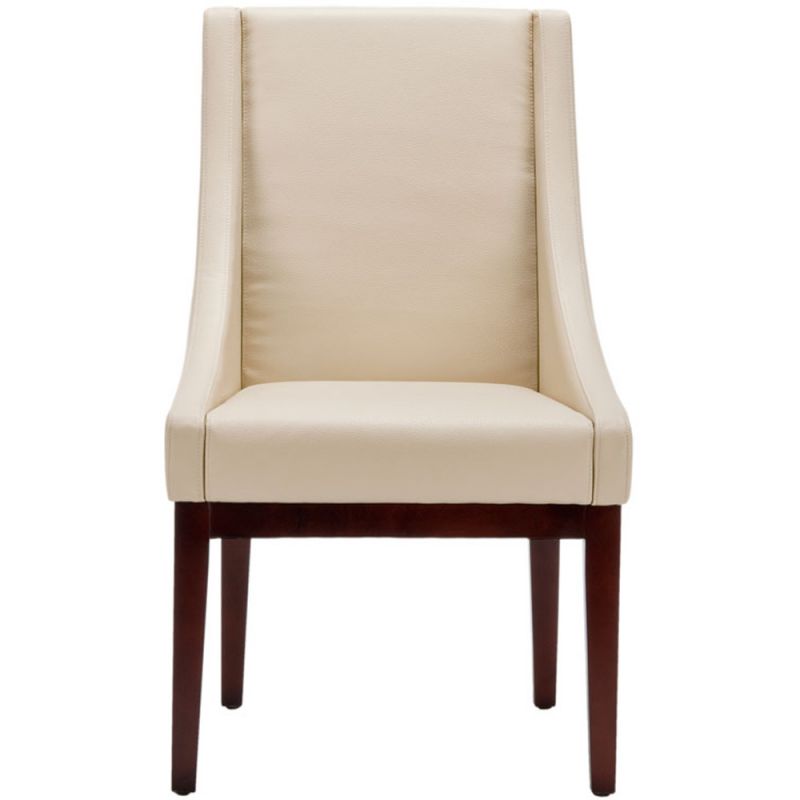 Safavieh - Sloping Arm Chair - Cream - Leather - MCR4500A