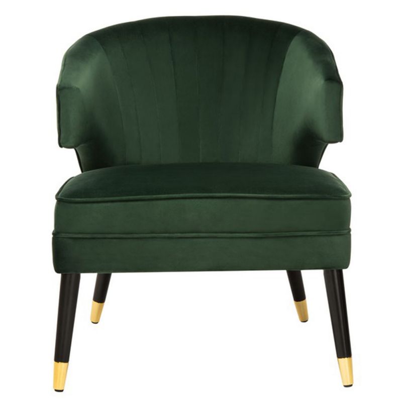 Safavieh - Stazia Wingback Accent Chair - Forest Green - Black - ACH4502D