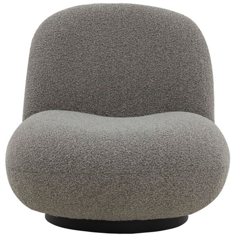 Safavieh - Couture - Stevie Boucle Accent Chair - Light Grey - Black - SFV4767B