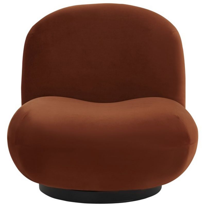 Safavieh - Couture - Stevie Boucle Accent Chair - Rust - Black - SFV4767F