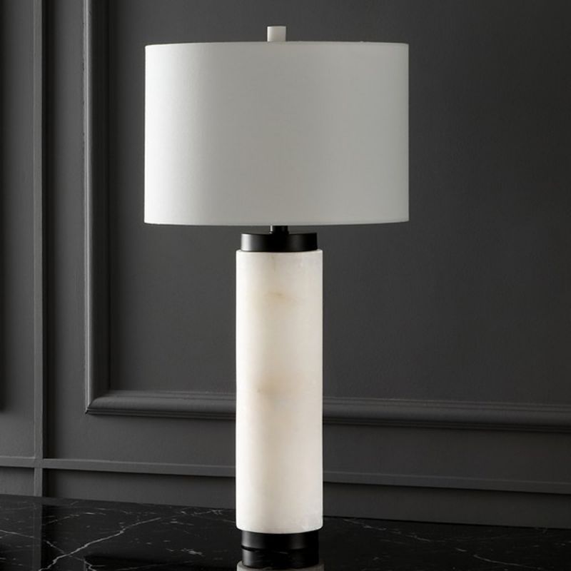 Safavieh - Couture - Sydni Alabaster Pillar Table Lamp - White - CTL1029A