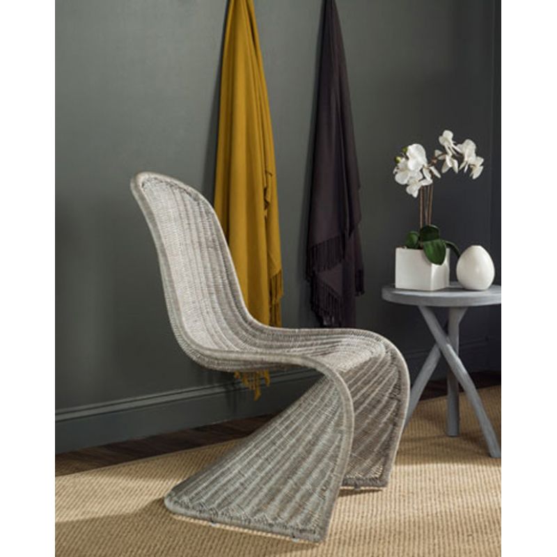 Safavieh - Tana Wicker Side Chair - Antique - Grey  (Set of 2) - SEA8009B-SET2