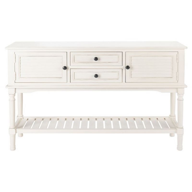 Safavieh - Tate 2Drw 2Dr Console Table - Distressed - White - CNS5722A