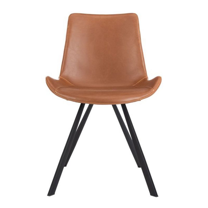 Safavieh - Terra Accent Chair - Cognac - Black  (Set of 2) - ACH7004D-SET2