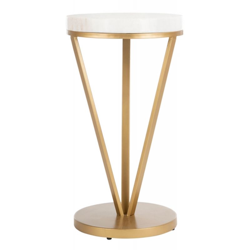 Safavieh - Theia Accent Table - White - Gold - ACC3704A