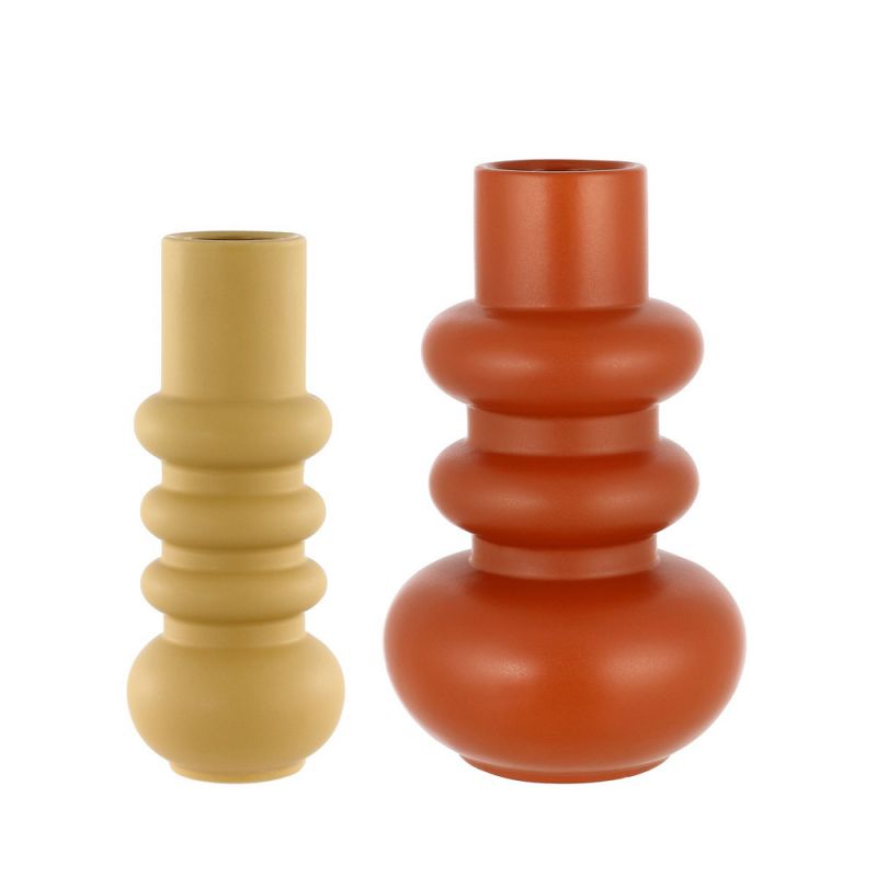 Safavieh - Theissa Ceramic Vase - Orange - Pale Yellow  (Set of 2) - RDC4004A-SET2