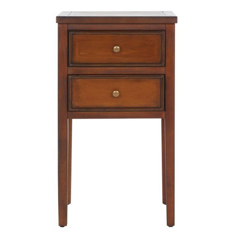 Safavieh - Toby Accent Table W Storage Drwrs - Brown - AMH6625F