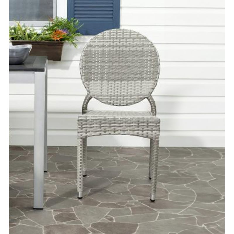 Safavieh - Valdez Stackable Side Chair - Grey  (Set of 2) - FOX5204B-SET2