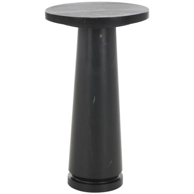 Safavieh - Couture - Valentia Round Marble Accent Table - Black - SFV9704D