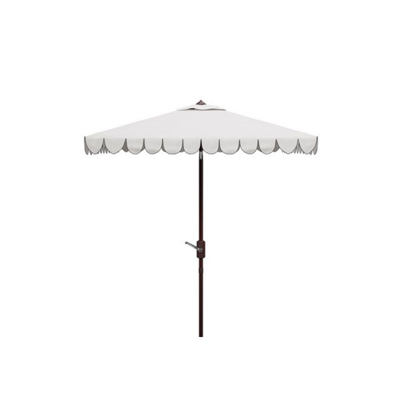 Safavieh - Venice 7.5'Square Umbrella - White - Black - PAT8410E