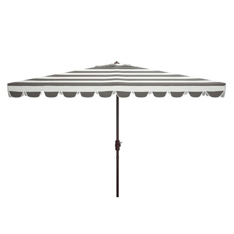 Safavieh - Vienna 6.5X10 Rect Umbrella - Grey - White - PAT8311B