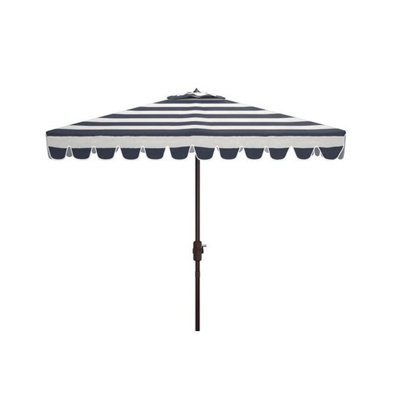 Safavieh - Vienna 7.5'Square Umbrella - Navy - White - PAT8411C
