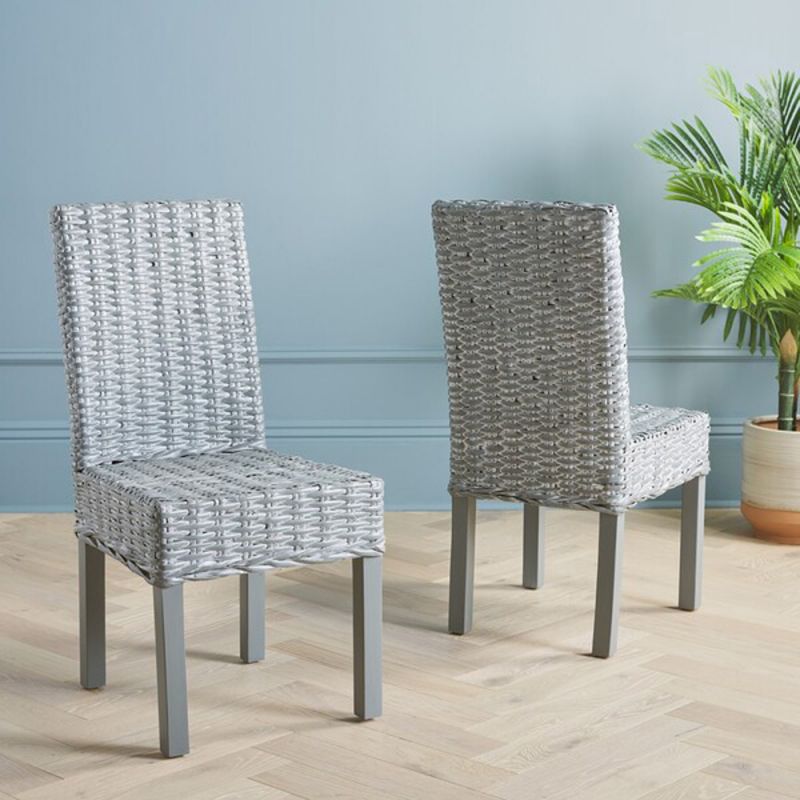 Safavieh - Wheatley Side Chair - Grey White Wash  (Set of 2) - FOX6525A-SET2
