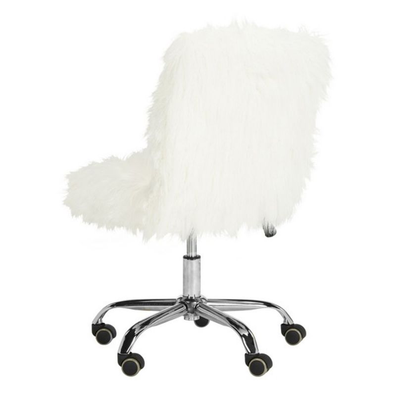 Safavieh - Whitney Swivel Office Chair - White - Chrome - OCH4505A